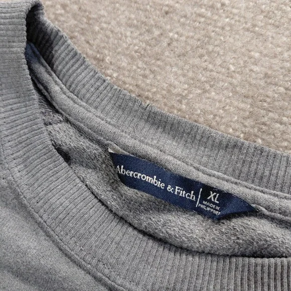 Abercrombie Olive Gray Camo Pullover Sweatshirt - Picture 6 of 9